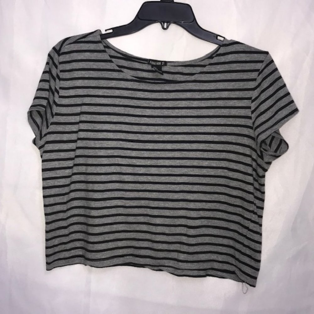 Forever 21 Striped Crop Top